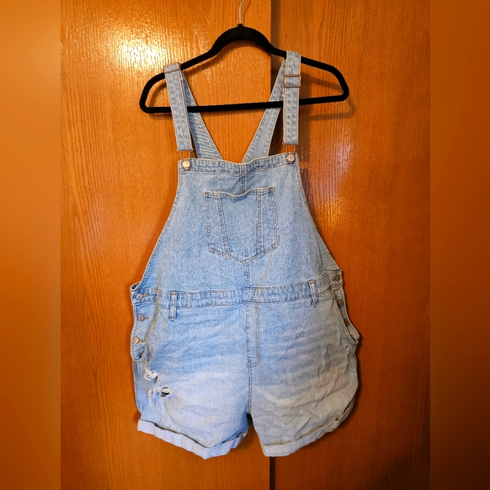 Plus size overall shorts